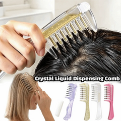 Crystal Serum Comb Applicator Massage Hair Comb for Scalp Massage